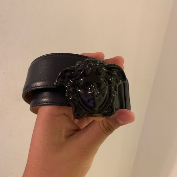 Dark Blue Versace Belt